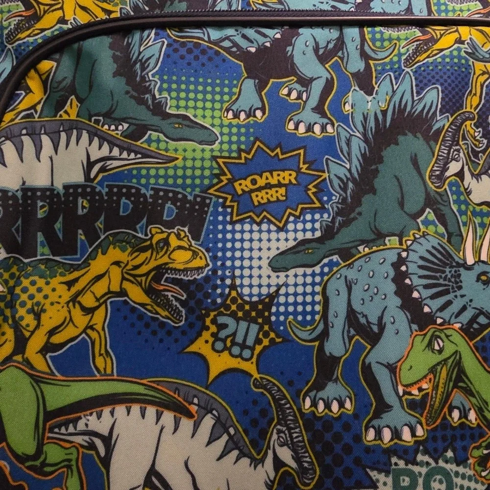Wonder Nation 17 Inch Dinosaur Backpack Blue Green Roar Laptop Sleeve NWT